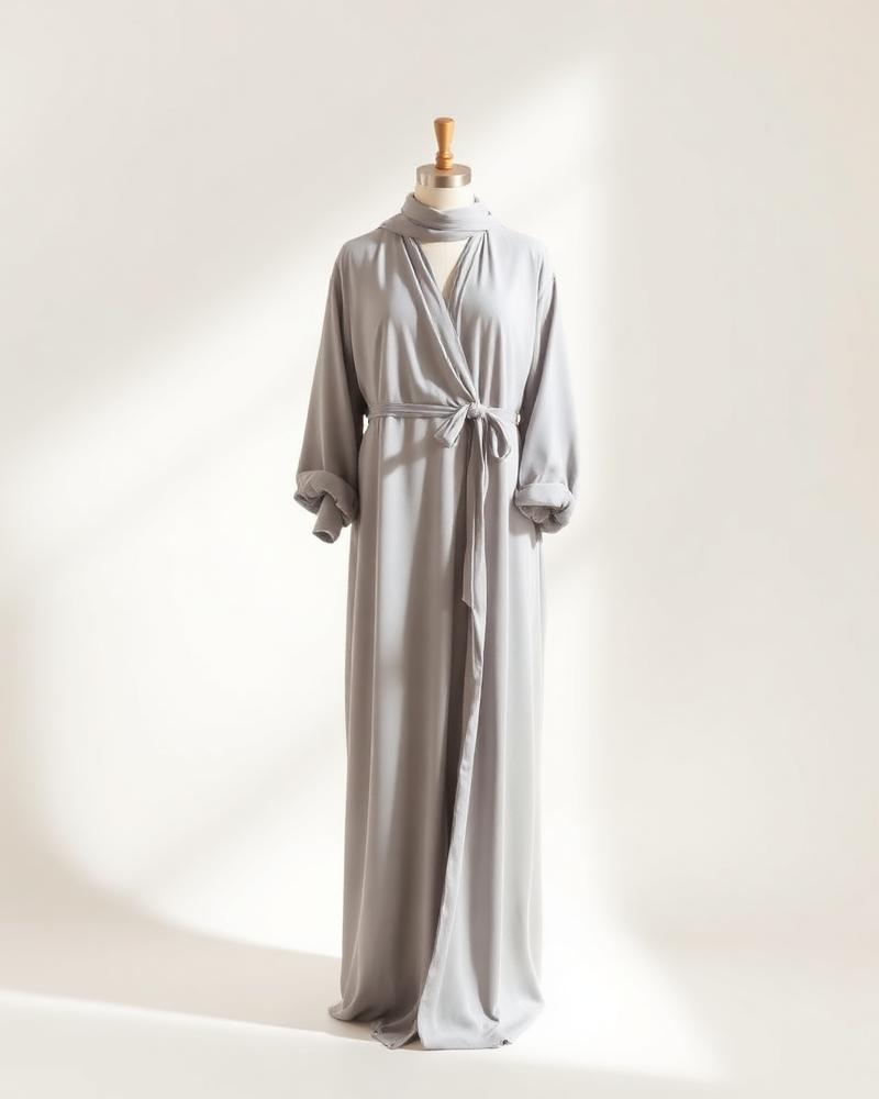 Elegant Gray Abaya